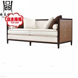 新中式沙发家具布艺小户型实木沙发售楼处样板房沙发组合客厅家具