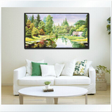 现代装饰画冰晶客厅风景植物风水挂画卧室壁画中式简约有框画