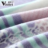 正品博览紫罗兰家纺 毛毯冬季空调毯加厚双人珊瑚绒毯子毛巾被盖