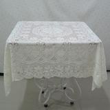 蕾丝方桌布台布简约镂空欧式茶几盖布床头柜盖布白色餐桌布特价