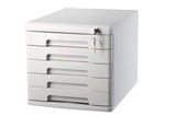 deli 9778 五层 桌面带锁塑料 抽资料办公收纳储物档案文件柜