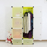 创意塑料DIY魔片衣柜橱鞋架组合置物架 卧室简易衣物收纳柜储物柜