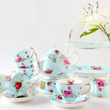 英式下午茶茶具咖啡杯套装欧式茶具红茶杯骨瓷咖啡具陶瓷带托盘