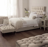 现代简约小户型布艺床双人床软包床新古典欧式拉点软床实木床