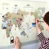 韩国indigo 儿童房卧室书房 房间装饰品 墙上装饰画 世界地图墙贴