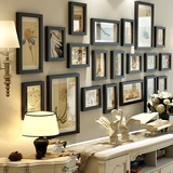 现代高级客厅装饰画 简约创意时尚艺术挂画壁画实木黑白画框美式