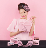 现货 韩国stylenanda正品 3ce新款超大容量时尚粉色皮革化妆箱