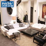 纳威现代羽绒沙发真皮沙发头层牛皮组合小户型客厅家具定制292