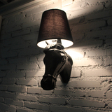 床头LED马头壁灯卧室走廊阳台壁灯现代简约树脂壁灯书房客厅壁灯