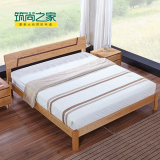 特价简易全实木床橡木质1.5米成人双人床定制1.2 1米单人床小户型