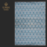 巴泽蕾克土耳其原装进口蓝色现代简约田园客厅卧室地毯包邮