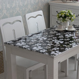 磨砂餐桌布彩色PVC桌布软质玻璃防水防油隔热台布水晶茶几桌垫