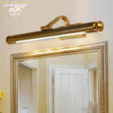 欧式浴室led节能全铜镜前灯美式卫生间镜灯中式梳妆台化妆镜灯具
