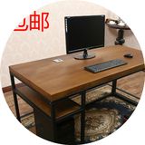 创意实木组装电脑桌台式现代简约家用卧室宿舍单人简易办公桌子