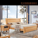 实木床榉木床1.8米双人床新中式实木床1.5大床气压床箱体床单人床
