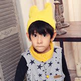 2015秋款韩版新款童装儿童毛线帽男童牛角帽宝宝女童恶魔帽帽子