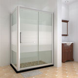 定制屏风趟L字形移门式钢化玻璃隔断简易浴室定做整体淋浴房推拉