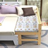 包邮儿童实木大床拼小床加宽加长松木床拼接送床垫可定做婴儿木床