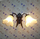 亏本包邮简约时尚铁艺欧式双头壁灯餐厅卧室床头实用壁灯楼梯灯