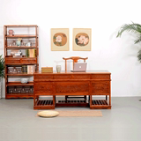 中式实木古典雕花书桌 办公桌 写字台 1米8蝙蝠雕花大班台 送木架