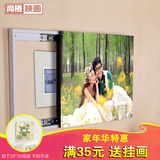 大韩水晶电表箱推拉装饰画 定做照片 客厅壁画 个性定制