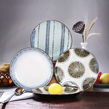 瓷彩美 手绘陶瓷盘子菜盘家用碟子个性创意装饰挂西餐盘平餐厅