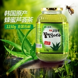 蜂蜜芦荟茶 韩国原装进口比亚乐 1000g+150克 水果茶浓缩果汁果酱