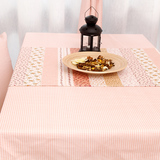 长方形正方形 粉色小格子桌布布艺 欧式田园小清新餐桌布