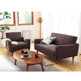 日式简约小户型单人双人三人客厅卧室布艺组合可折叠休闲办公沙发