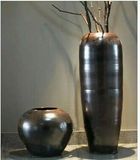 欧式创意复古陶罐陶瓷器大落地花瓶陶艺插花摆件客厅家居软装饰品