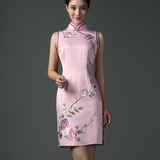 隆唐 原创改良优雅中国风旗袍中式复古女装刺绣旗袍礼服L065正品