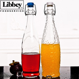 美国利比Libbey玻璃瓶密封酒瓶水瓶蓝盖创意油壶调味瓶油醋瓶子