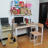 创意电脑桌书架学生桌面书柜儿童简易置物架小型办公收纳实木架