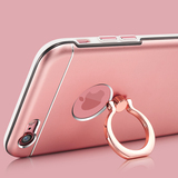 iphone6铝合金属手机壳磨砂苹果6splus指环扣支架防摔新款女潮6S