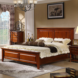 博兹  高档美式床 全实木床1.51.8米简约中式双人床美式乡村家具