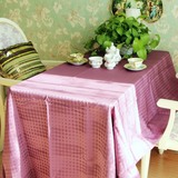 外贸欧式美式乡村紫色波普圆点长方茶几餐桌布咖啡馆桌巾145*250