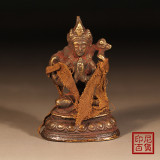 藏传佛教用品批发 尼泊尔纯手工制作 纯铜佛像 四臂观音供奉摆件