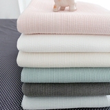 韩国代购 纯色水洗棉柔软竖纹衍缝夹棉床单床垫/韩式床单