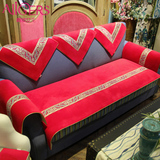 靠垫女王新款欧式沙发垫 客厅简约沙发坐垫 时尚布艺防滑沙发巾