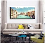 威尼斯城市建筑风景装饰画现代客厅沙发背景墙大幅壁挂画卧室餐厅