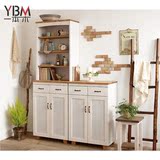一本木外贸日式原单厨房收纳柜碗柜餐边柜储物柜实木环保YBM-030