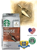 星巴克咖啡粉340g*1家庭首选HOUSE中度烘焙蓝山咖啡美国代购正品