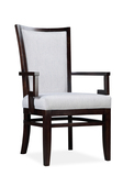 新中式实木布艺组合餐椅单人椅 现代简约会所休闲椅售楼处洽谈椅