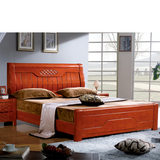 实木床橡木双人床1.8米2人高箱床1.5米储物现代简约婚床南康家具