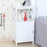 特价韩式实木床头柜简约整装边柜卧室储物柜白色收纳柜客厅柜 窄