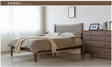 美式新款白橡木床双人床1.5米床1.8米简约现代纯实木双人床环保