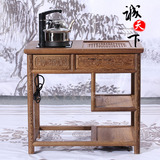 红木家具中式古典茶水车小泡茶桌鸡翅木茶台实木茶几带电磁炉