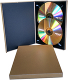 土豪金dvd木质盒 高档光盘包装 内黑色CD盒 可放小册书 双碟装