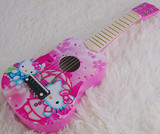 hellokitty21寸木质儿童玩具吉他乐器6弦初学仿真早教吉他可弹奏