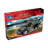 坦克静态模型红色警戒系列天启坦克拼装积木益智儿童玩具KY81007